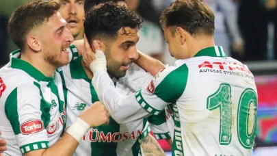 Konyaspor 9 kişi ile destan yazdı 1-0